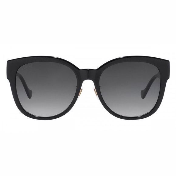 NEW GUCCI BLACK GREY AUTHENTIC EYEWEAR GUCCI WOMEN CAT EYE SUNGLASSES - Picture 2 of 4